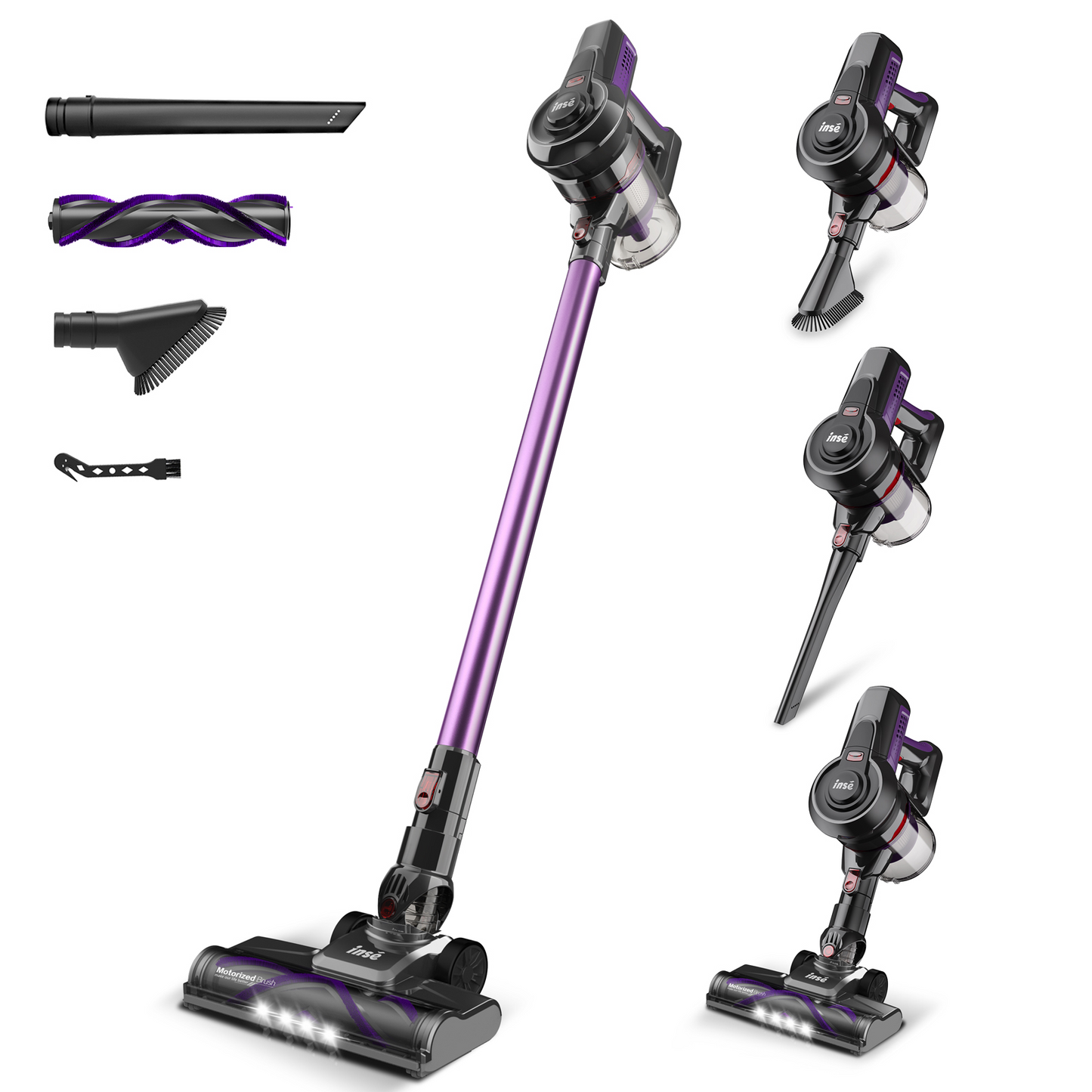 INSE N650 Cordless Vacuum Cleaner 4-in-1 Stick Vacuum Cleaner 160W Rechargeable image 1