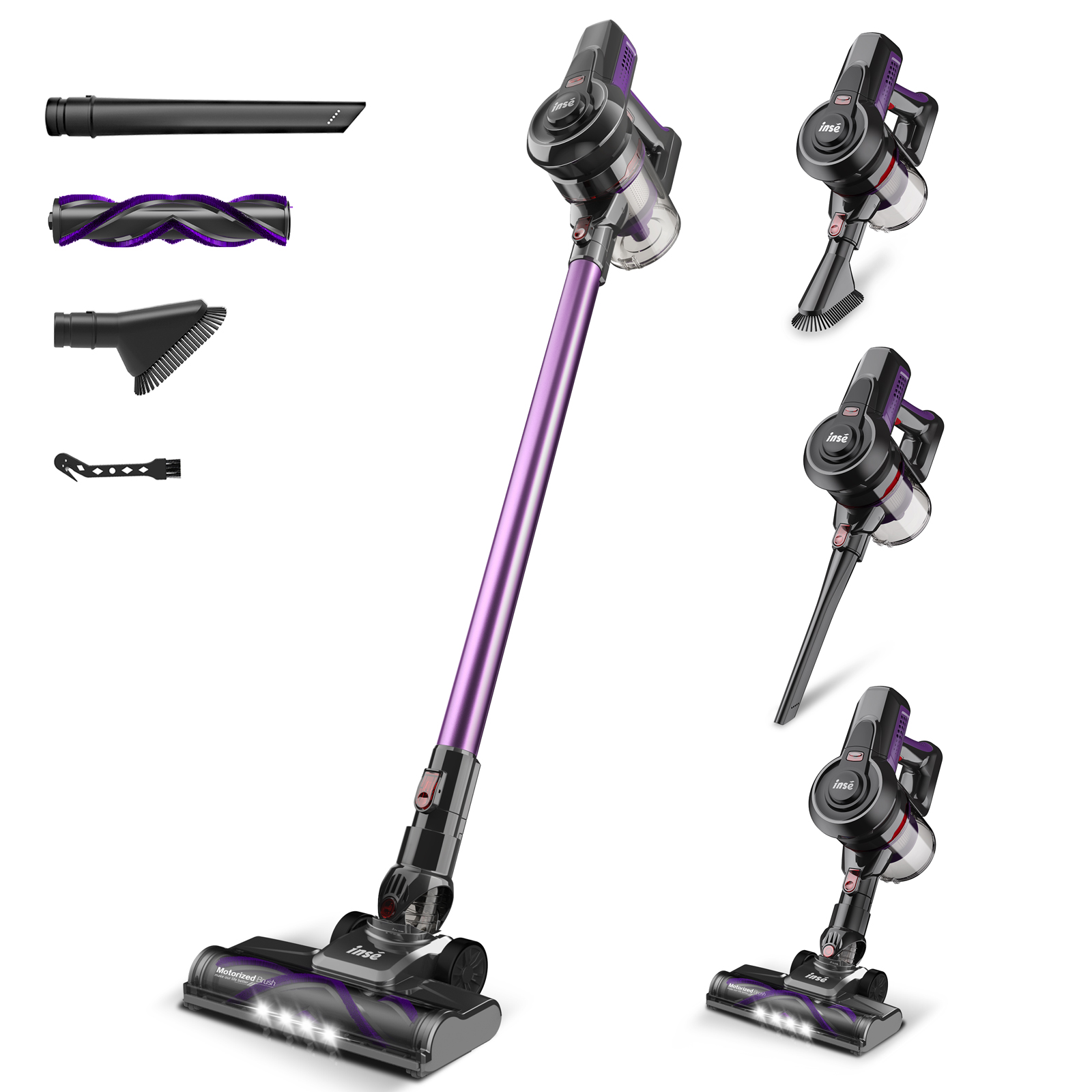 INSE N650 Cordless Vacuum Cleaner 4-in-1 Stick Vacuum Cleaner 160W Rechargeable image 1