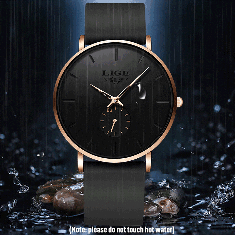 LIGE New Fashion Mens Watches Top Brand Luxury Sport Waterproof Simple Ultra-Th image 8