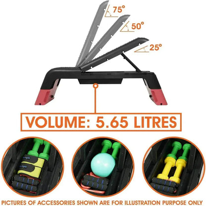 Black High Quality Multifunctional Fitness Aerobic Step Platform and Red & Blac image 3