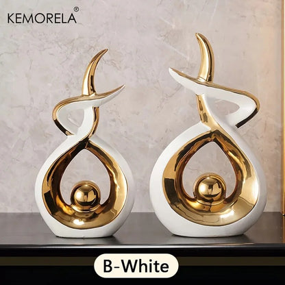 Ceramics Statue Exquisite Home Decor Modern Abstract Art Statue Ornaments Sculp image 0