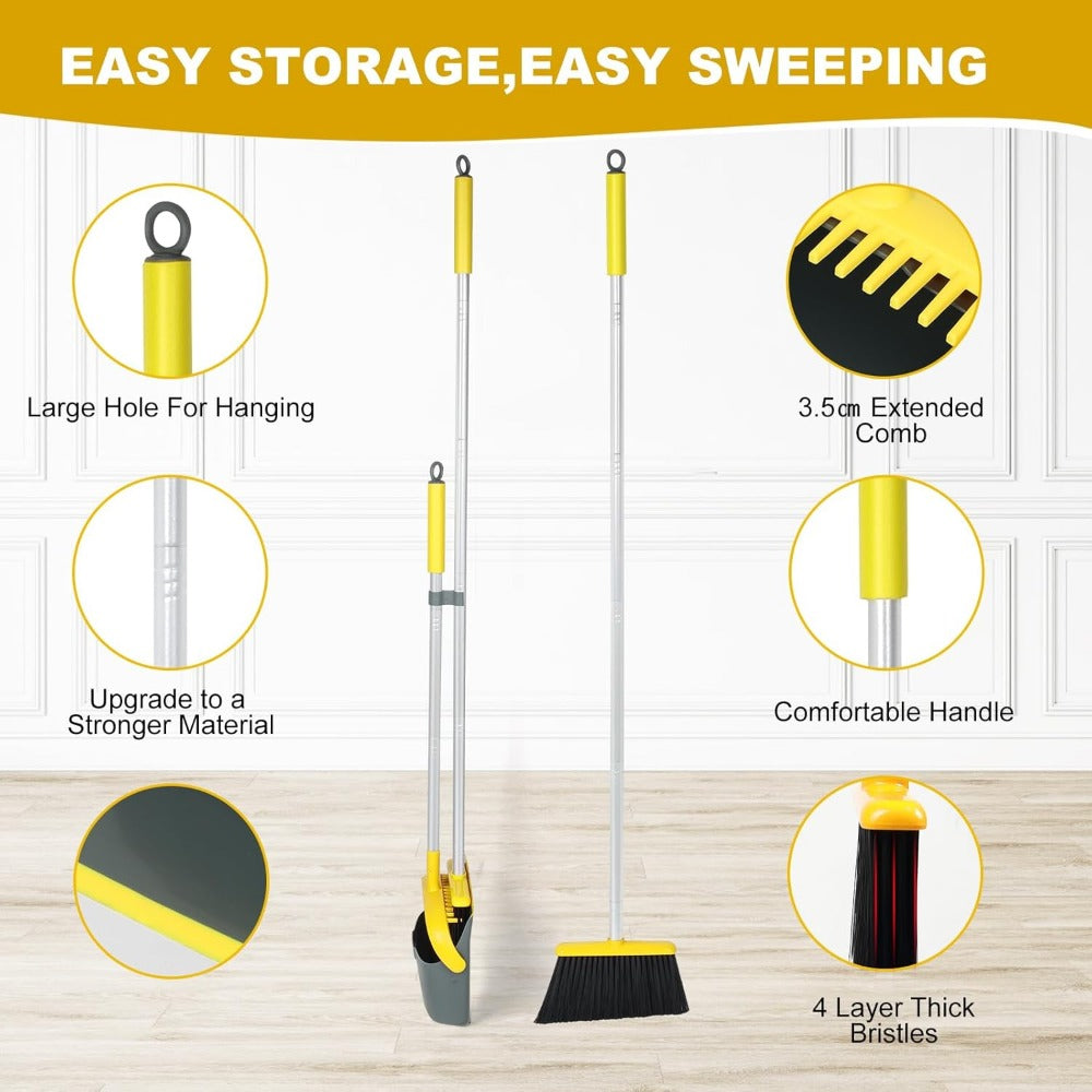 broom and dustpan set with 54 " long handle - Suitable dust pan and brush com image 6