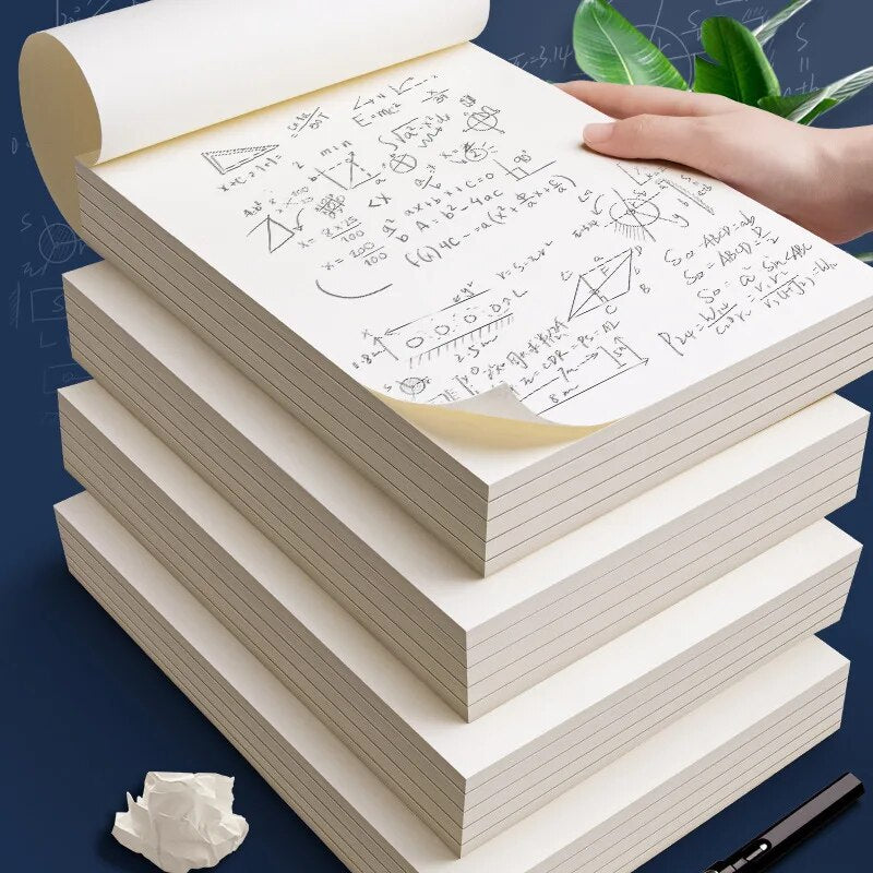 80 Pages B5 Draft Paper Thickened Zoning Horizontal Line Blank Arithmetic Paper image 1