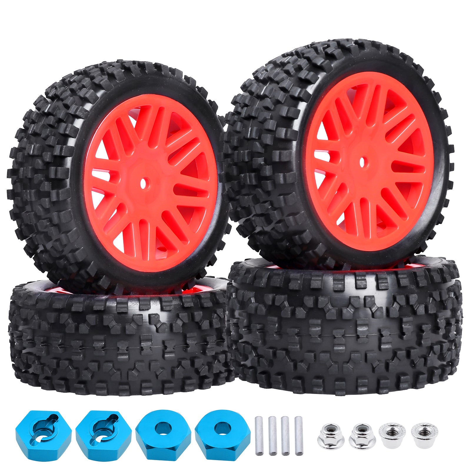 HobbyPark Non-Glued Buggy Tires for 1/10 Scale RC Off-Road Car, Set of 4 image 3