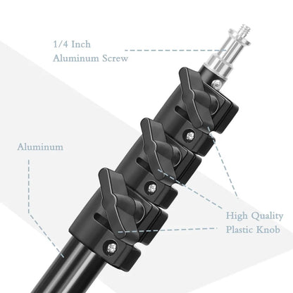 37/68/100/150/200CM Selfie Light Tripod 1/4 Screw Head Photography Portable Sta image 12