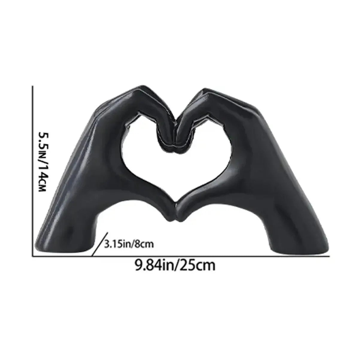 1pc Gesture Decoration, Heart Finger Statue Modern Art Sculpture Personalized H image 0