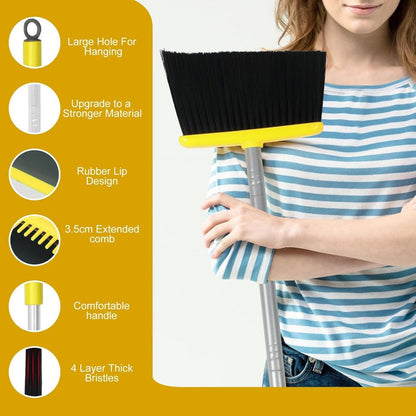 broom and dustpan set with 54 " long handle - Suitable dust pan and brush com image 4