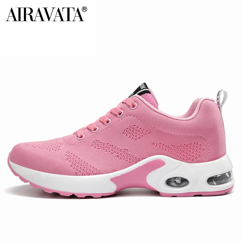 Women's Fashion Air Cushion Sports Running Flat Soft Bottom Sneaker Mesh Breath image 1