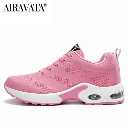 Women Fashion Air Cushion Sports Running Flat Soft Bottom Sneaker Mesh Breath image 1