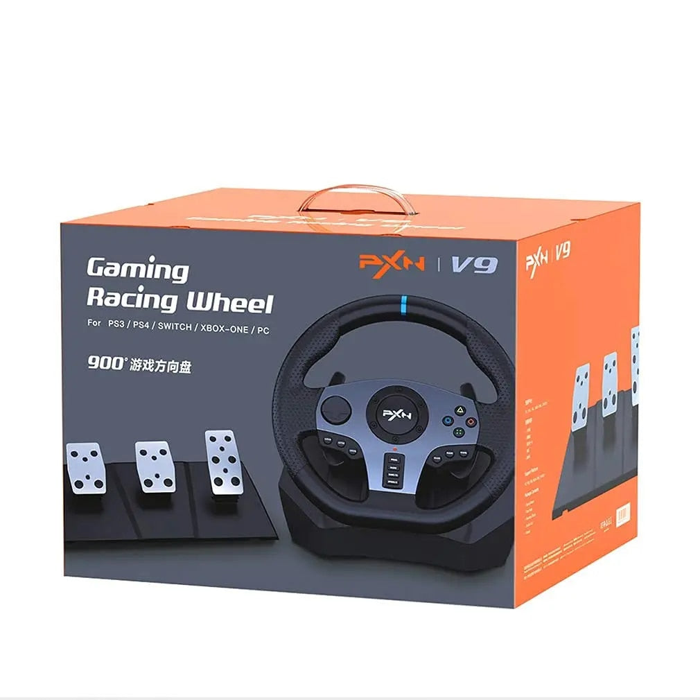 PXN V9 Volante PC Steering Wheel Gaming  270°/900° Racing Wheel for PS4/PS3/PC image 4
