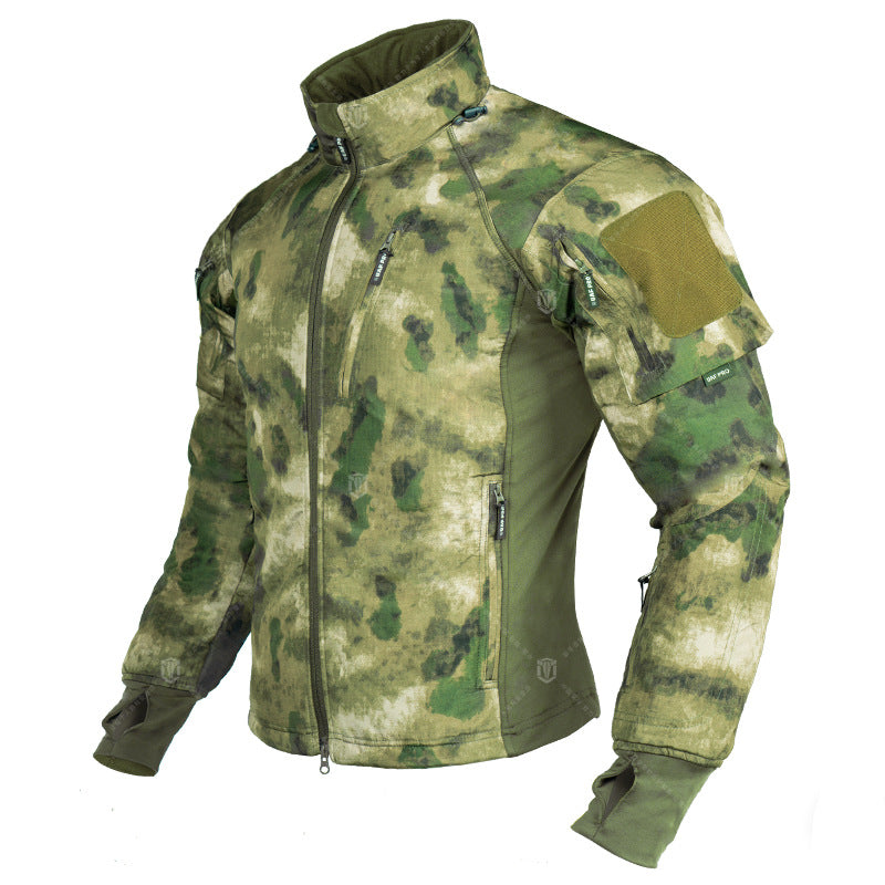 Oulylan Men Warm Bomber Jacket Camouflage Hooded Coat Windbreaker Men's Waterpr image 1