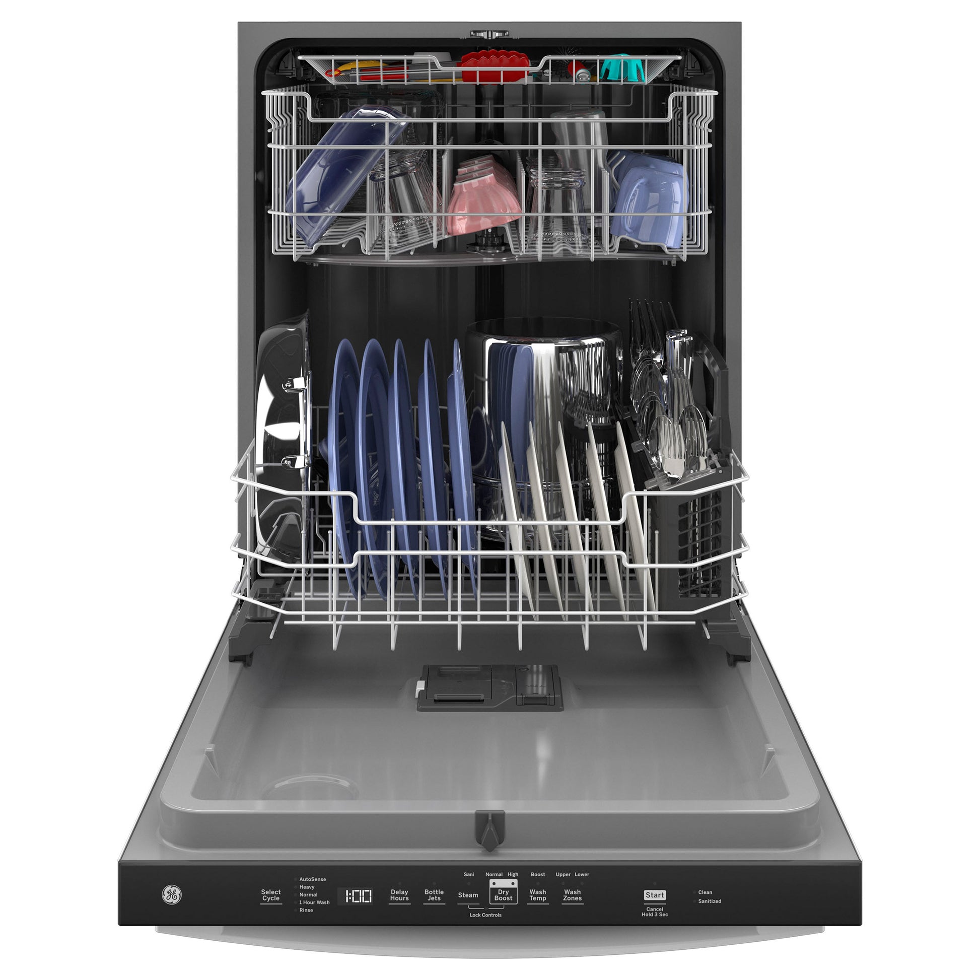 GE Top Control with Plastic Interior Dishwasher with Sanitize Cycle and Dry Boo image 3