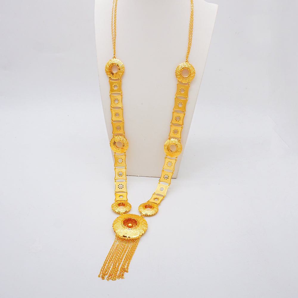 NEW ANIID Indian Fashion Gold Color Charm Necklace And Earrings Set African Wed image 0