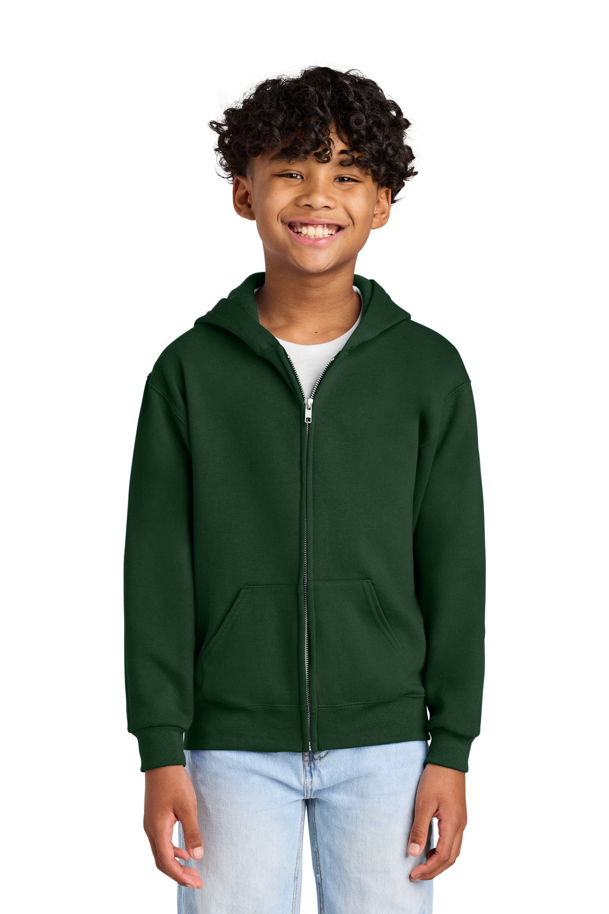 Jerzees Youth NuBlend Full-Zip Hooded Sweatshirt.  993B