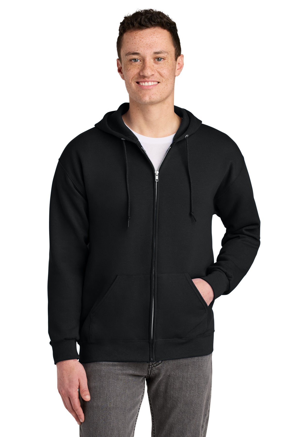 Jerzees NuBlend Full-Zip Hooded Sweatshirt.  993M