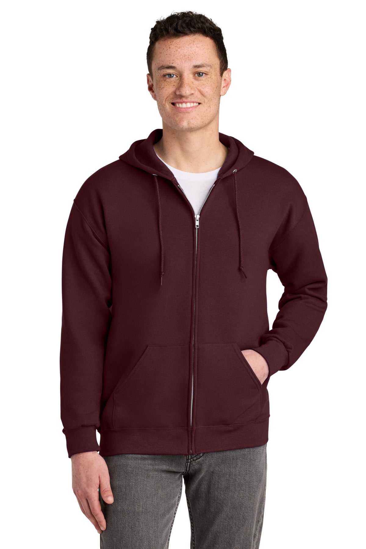 Jerzees NuBlend Full-Zip Hooded Sweatshirt.  993M