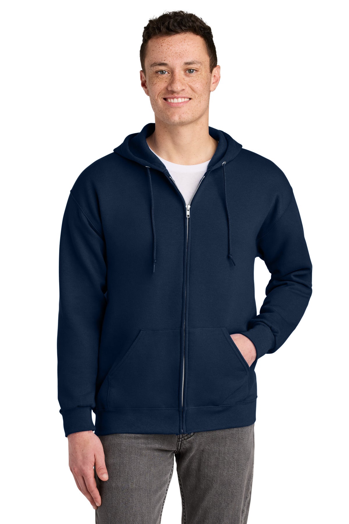 Jerzees NuBlend Full-Zip Hooded Sweatshirt.  993M