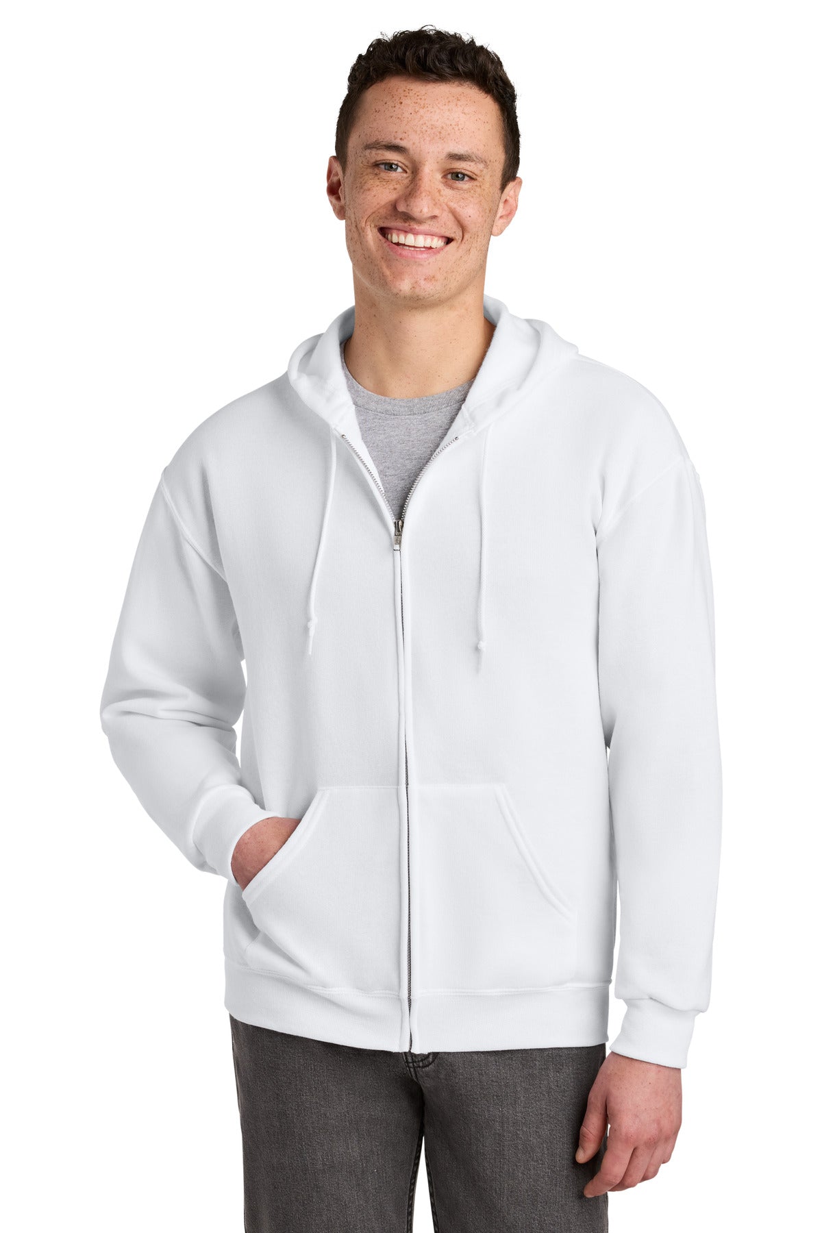 Jerzees NuBlend Full-Zip Hooded Sweatshirt.  993M