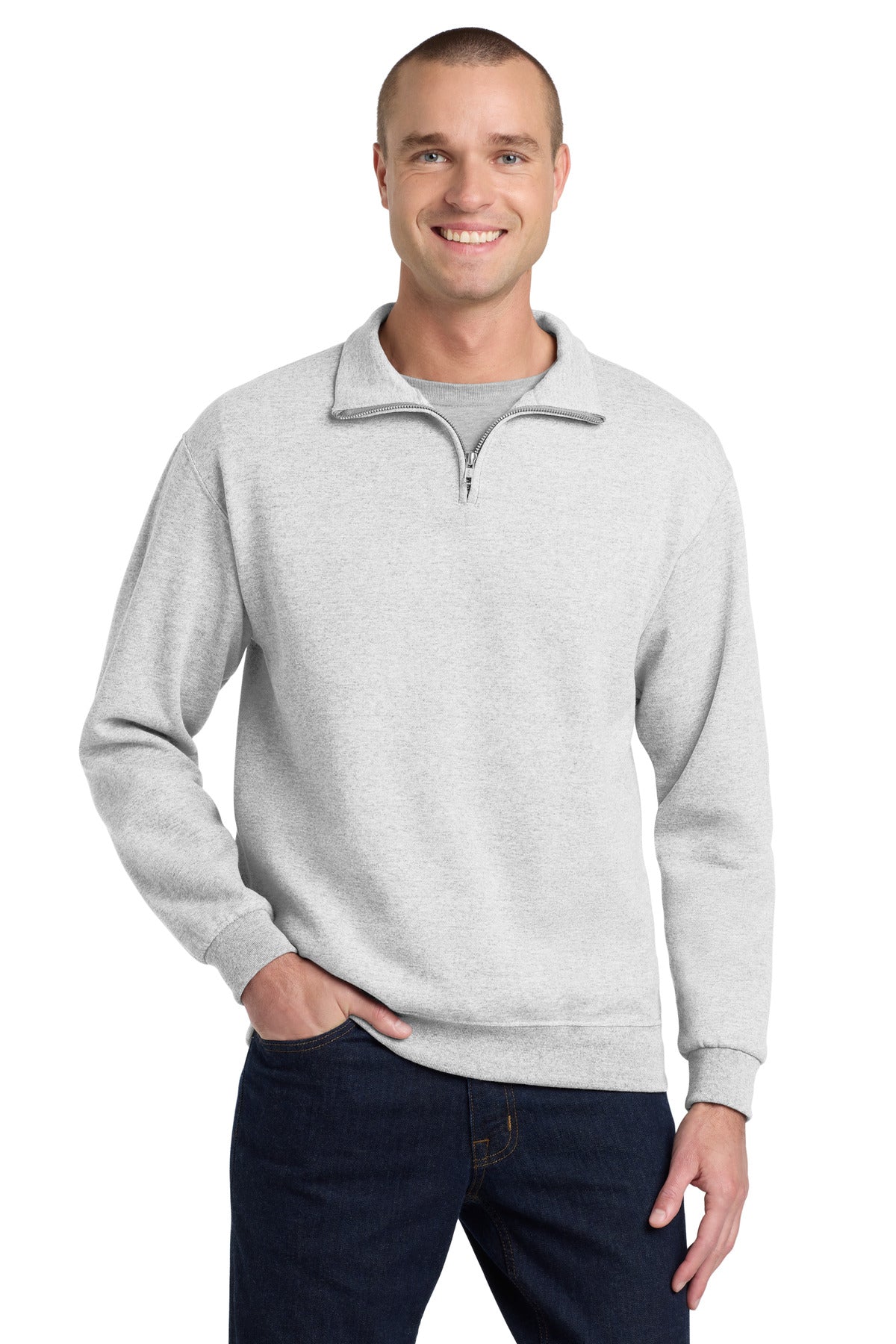 Jerzees NuBlend 1/4-Zip Cadet Collar Sweatshirt. 995M