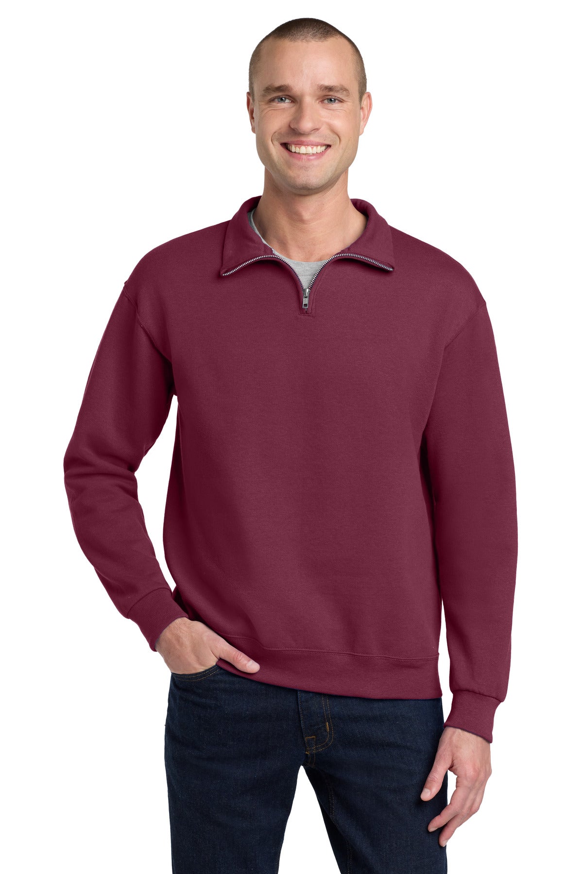Jerzees NuBlend 1/4-Zip Cadet Collar Sweatshirt. 995M