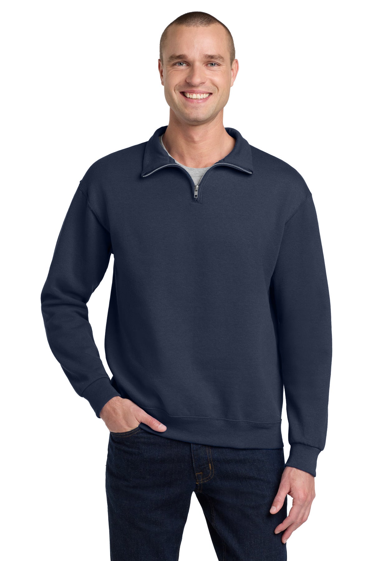 Jerzees NuBlend 1/4-Zip Cadet Collar Sweatshirt. 995M