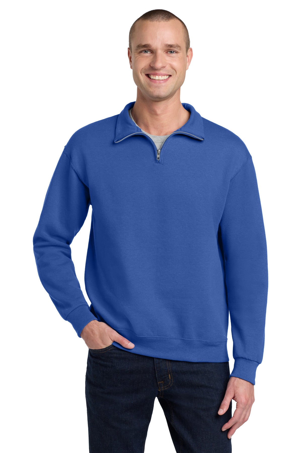 Jerzees NuBlend 1/4-Zip Cadet Collar Sweatshirt. 995M