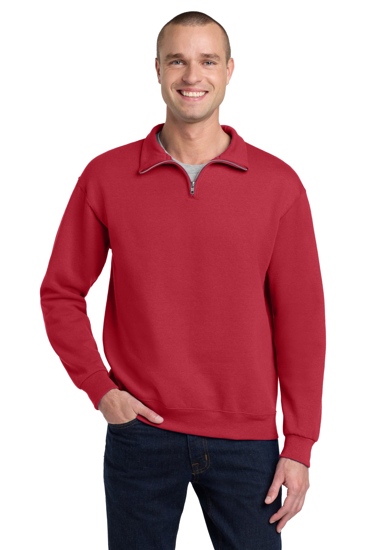 Jerzees NuBlend 1/4-Zip Cadet Collar Sweatshirt. 995M