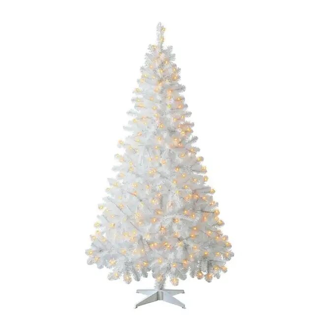 6.5-Ft Pre-Lit Madison Pine Artificial Christmas Tree Holiday Decor with Lights image 1