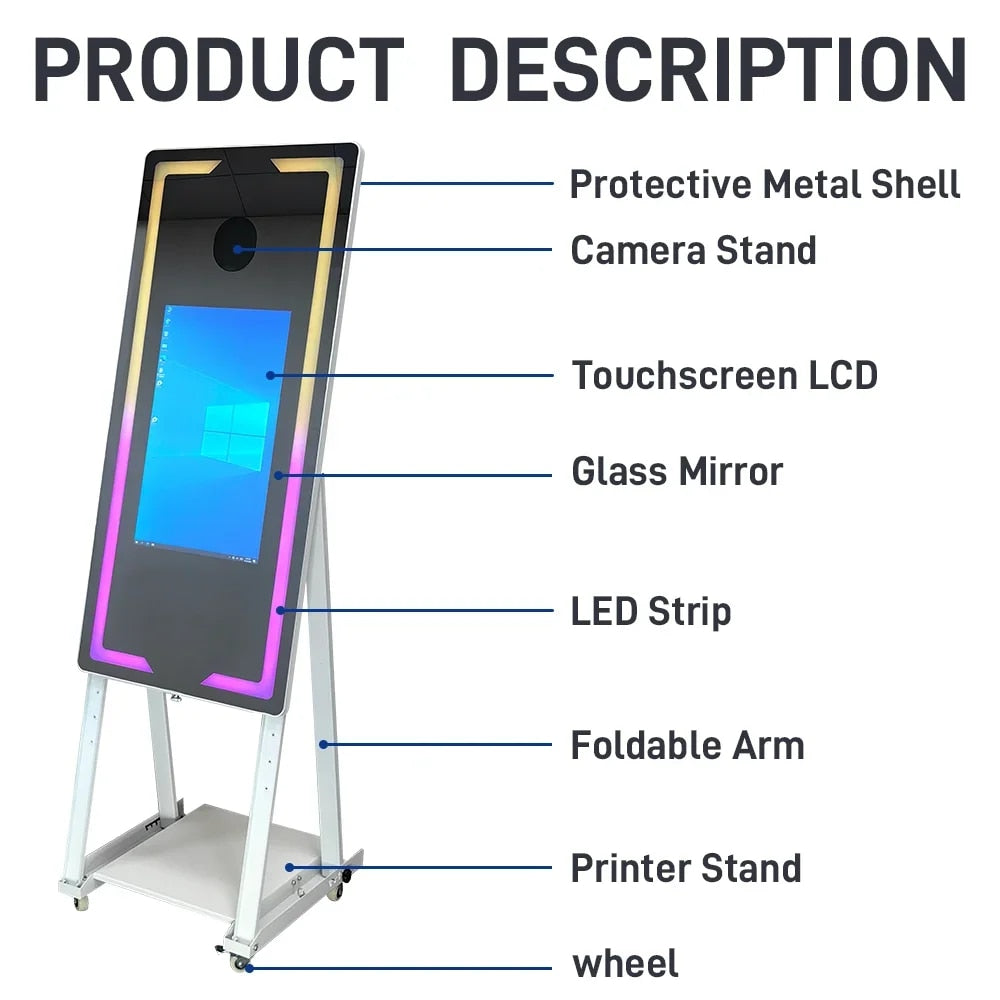 Touch Screen Pobooth Portable Mirror Magic Machine for Wedding Party Activit image 6