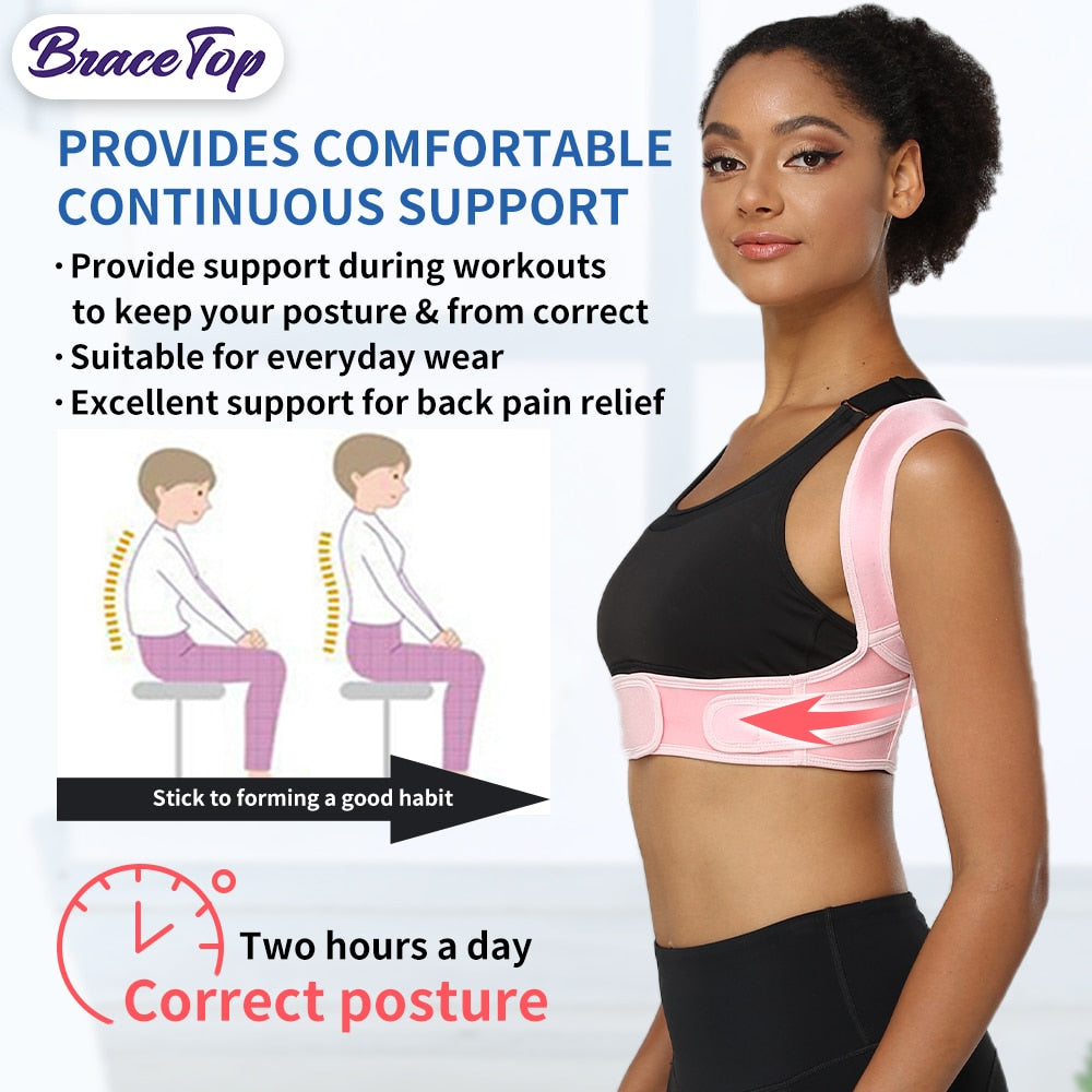 Posture Support Back Brace for Clavicle, Back Straightener Keeps Your Back Stra image 7
