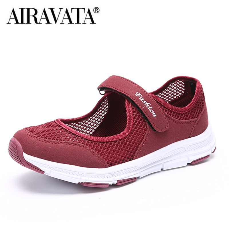 Women Casual Shoes Mesh Breathable Sneakers Fashion Flat Loafers Size 35-42