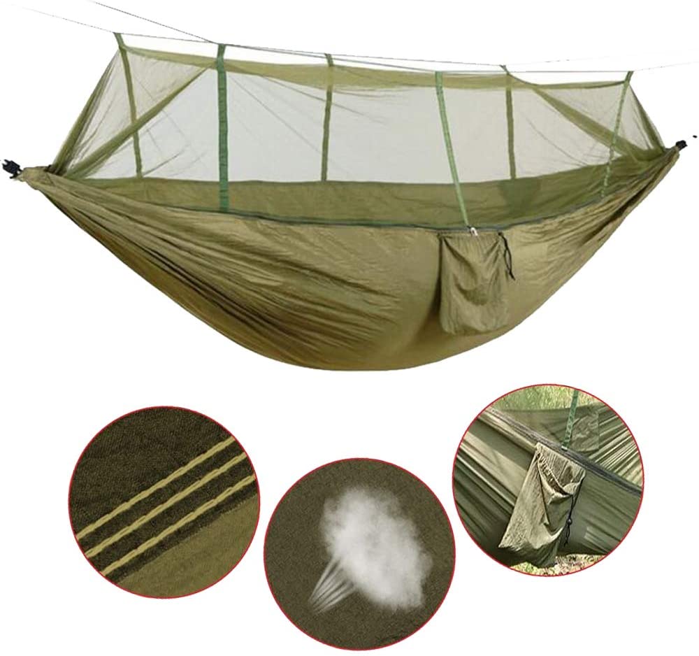 Portable Outdoor Camping Hammock With Mosquito Net 1-2 Person Go Swing Garden H image 8