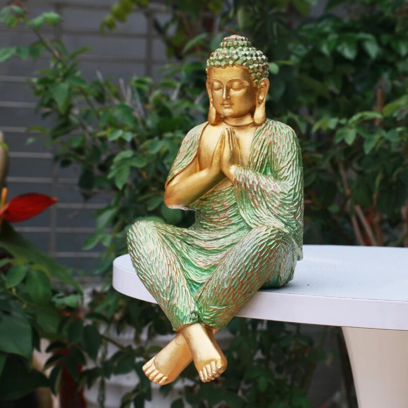 Zen Buddha sculpture Outdoor garden Garden Garden Garden garden landscape layou image 6