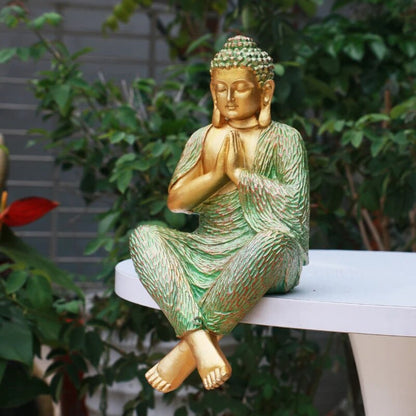 Zen Buddha sculpture Outdoor garden Garden Garden Garden garden landscape layou image 6