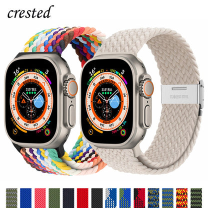 Braided Solo Loop For Apple watch band 44mm 45mm 49mm 40mm 41mm 38mm 42mm Nylon image 0