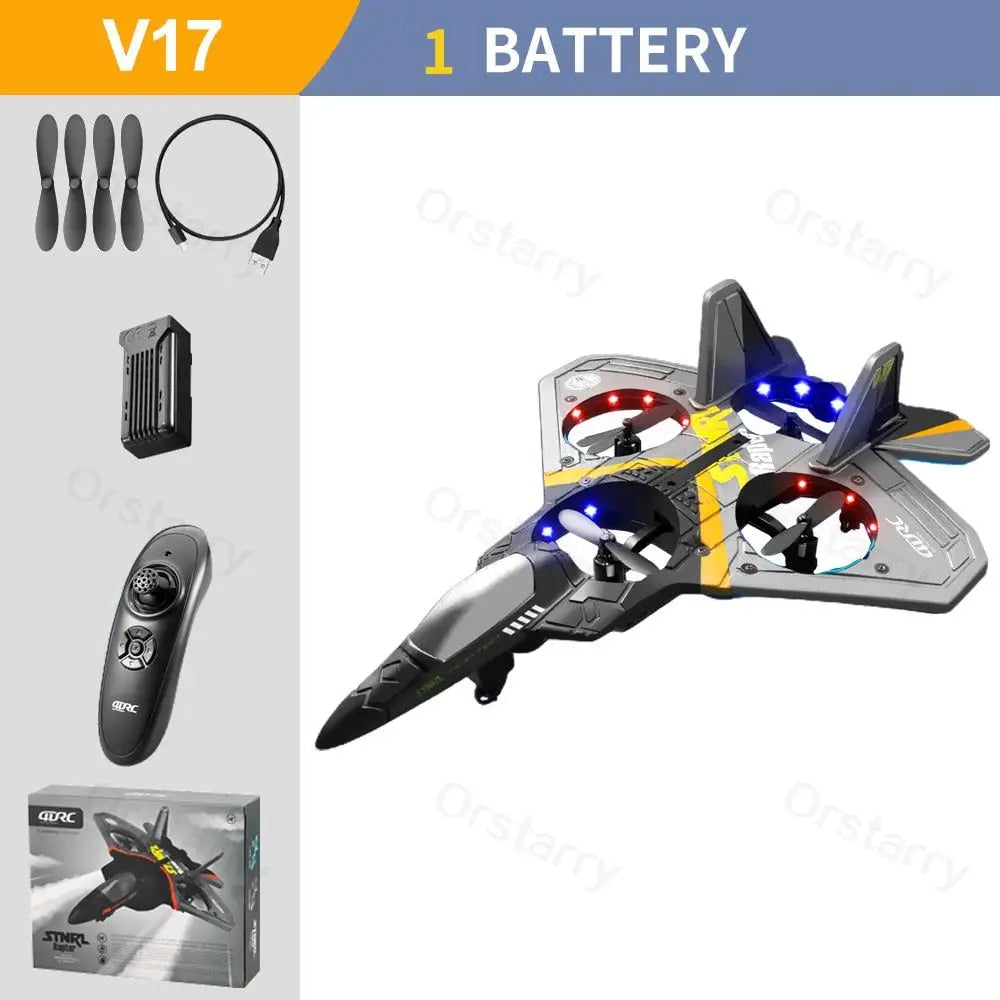 V17 RC Remote Control Airplane 2.4G Remote Control Fighter Hobby Plane Glider A image 5