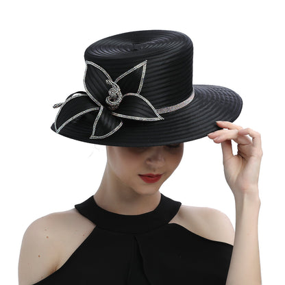 Suitable Most  Satin Cloth Church Hat Deluxe Unique Pography Wedding H image 42