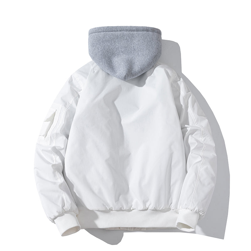 Men Bomber Jacket Autumn Winter Pilot Jacket Women Fashion Solid Baseball Coat  image 10