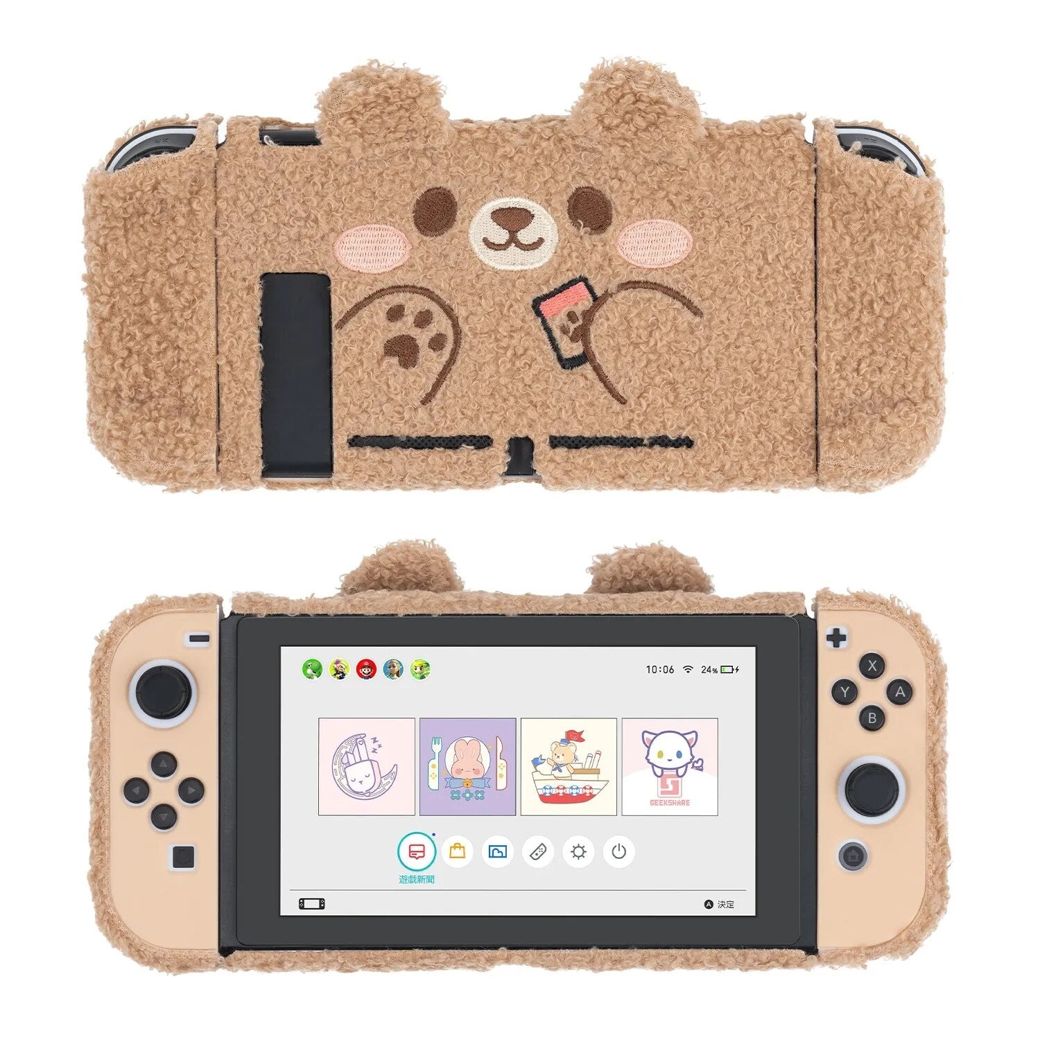 GeekShare Protective Case For Nintendo Switch  Bear Plush Nintendo Switch H image 5