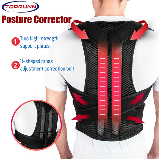 TopRunn Adjustable Posture Corrector Back Support Shoulder Back Brace Posture C