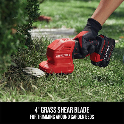 CRAFTSMAN V20 Cordless Handheld Grass Trimmer and Mini Hedge Trimmer Kit image 4