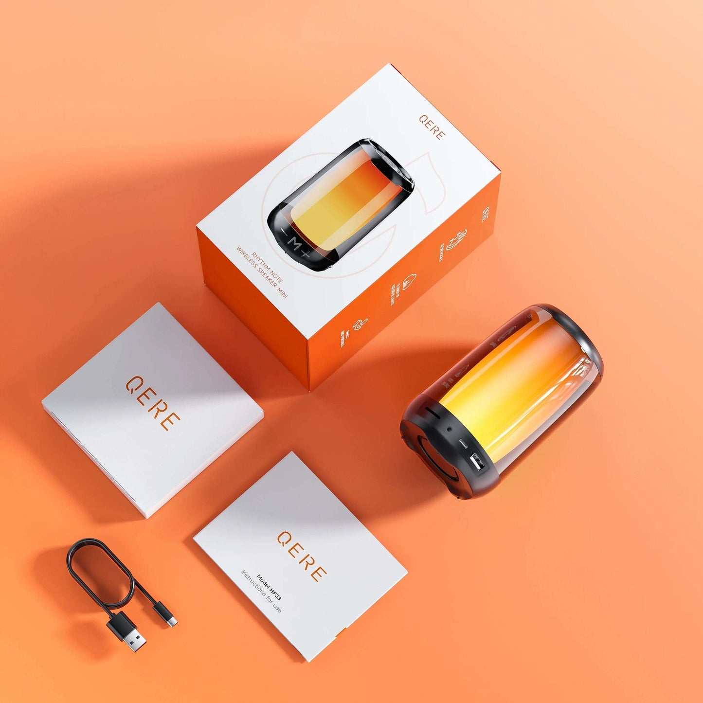 QERE Bluetooth Speaker with Hi-Res 5W Audio,Wireless HiFi Portable Speaker IPX5