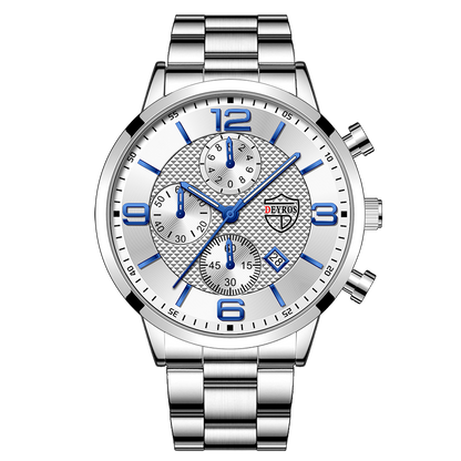 Luxury Mens Sports Casual Watches For Men Fashion Stainless Steel Calendar Quar image 7