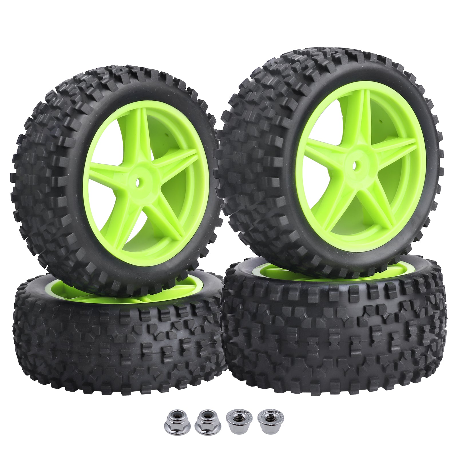 HobbyPark Non-Glued Buggy Tires for 1/10 Scale RC Off-Road Car, Set of 4 image 2