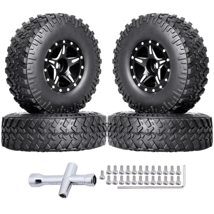 Hobbypark High-Performance Rubber 1/18 1/24 Scale RC Crawler Tires for Axial SC image 3