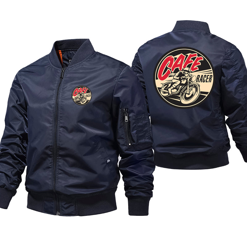Cafe Racer Motorcycle Bomber Jacket Men Hot Sale Warm Fashion Outwear Brand Coa image 2