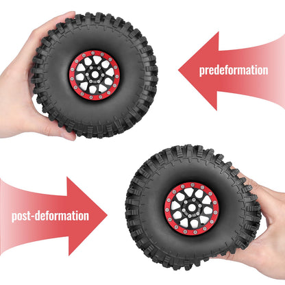 4pcs Hobbypark 1.9 " Beadlock Wheels and Tires Set for 1/10 Scale RC Crawler image 12