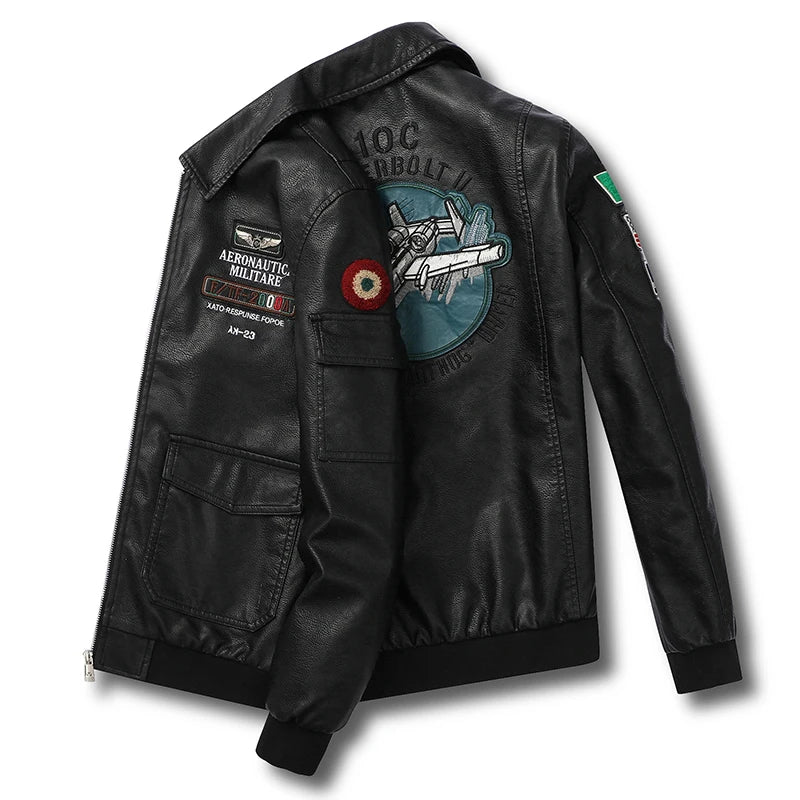 2024  Indian Embroidery Genuine Leather Jacket Men Cowhide Motorcycle Jackets