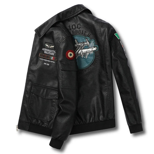 2024  Indian Embroidery Genuine Leather Jacket Men Cowhide Motorcycle Jackets