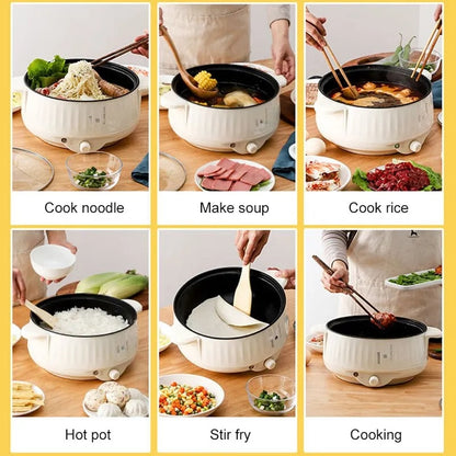 220V Multi Cookers Single/Double Layer Electric Pot 1-2 People Household Non-st image 4